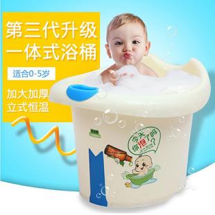 韩国ins婴儿洗澡盆多功能折叠宝宝充气大号浴桶家用新生儿童用品