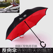 适用于汽车雨伞车载车用反向收雨伞遮阳伞防紫外线伞折叠伞实用
