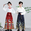 2024女童马面裙套装儿童唐装长袖半身裙女中国风古装汉服夏款