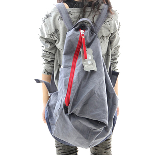 韩版复古休闲旅行背包学生书包，文艺范帆布包，女包潮包双肩大包