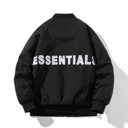 秋冬加厚飞行夹克男女潮牌FEAR OF GOD FOG棒球服ESSENTIALS外套