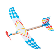 益智拼装手工diy橡皮筋动力飞机模型，航模双翼飞行儿童玩具