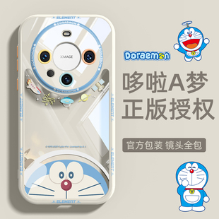 哆啦A梦正版授权适用华为Mate60pro手机壳全包防摔透明套mate60简约pro+可爱50情侣星际穿越叮当猫40