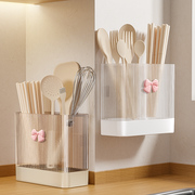 筷子收纳盒厨房置物架，高档壁挂式餐具家用筷筒笼子装勺子筷笼
