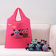 小草莓袋购物袋环保袋帆布袋定制加厚可折叠猫头鹰环保袋印logo