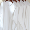 270克重磅长袖t恤男女纯色打底衫白色纯棉宽松圆领百搭秋季体恤