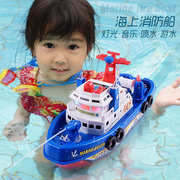 洗澡电动帆船轮船儿童玩具快艇船非潜水艇戏水船水上男孩小船