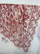 时尚高定红色魅影-加厚双宫茧西丽纱尺寸110cm100 ％桑蚕丝