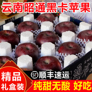 云南昭通黑卡苹果礼盒装，9斤黑钻苹果黑苹果水果新鲜整箱当季