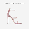 明星同款Giuseppe Zanotti GZ女士简约优雅透明带高跟鞋凉鞋