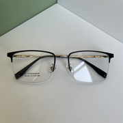 21克151-51商务金属方形窄框眼镜架，男女款专业配近视度数防蓝光潮