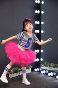 六一儿童节演出服装幼儿现代爵士舞蹈舞台表演服女童公主蓬篷纱裙