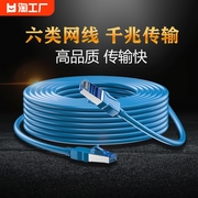 网线千兆家用超六6五5类路由器宽带光猫网络线510m10米六类光纤