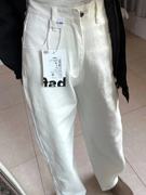 韩版窄版直筒裤2024秋季白色，高腰显瘦宽松小个子阔腿牛仔裤子
