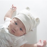 童泰帽子秋冬棉帽纯棉男女宝宝帽子婴儿0-6个月新生儿彩棉双耳帽