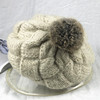 甜美可爱小清新兔毛球毛线贝雷帽，子女冬天加厚保暖针织蓓蕾画家帽