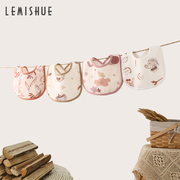 LEMISHUE乐咪鼠婴儿口水巾0一3月新生儿用品防水奶围男女宝宝围嘴