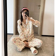 月子服纯棉纱布产后薄款孕妇睡衣女春秋产妇5月份6夏季哺乳家居服