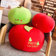 圣诞节苹果抱枕仿真水果抱枕可爱创意毛绒玩具抖音布娃娃礼物