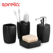 瑞士品牌spirella简约哑光，陶瓷浴室套件时尚，洗漱用品卫浴四件套装