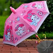 儿童雨伞幼儿园卡通可爱小学生，女孩半自动夏季大号晴雨伞黑胶防晒