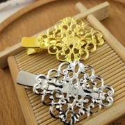 带夹子镂空花朵发夹 DIY手工制作古典古风发簪发饰材料