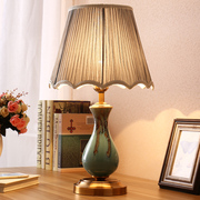 美式简约陶瓷小台灯卧室，床头灯现代结婚庆，温馨创意浪漫可调光欧式