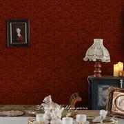 北欧酒红色壁纸电影法式复古墙纸卧室美式电视背景墙定制壁画墙布