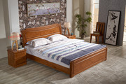 香柏木大床 全实木储物床 可加高箱加液压 婚床 成都家具
