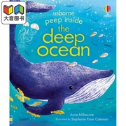 Peep Inside the Deep Ocean尤斯伯恩偷偷看里面：深海 英文原版进口图书 儿童科普绘本 知识百科图书 儿童读物 大音