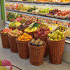 宜然家居收纳筐柳编大号超市，陈列编织藤编，筐水果展示篓超市水果堆