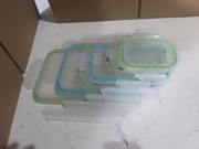 韩国三光云彩glasslock玻璃保鲜盒，塑料盖食品级便当盒长方型盖子