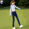 春夏ZG6高尔夫女装球服装女运动速干长袖T恤上衣宝兰修身长裤