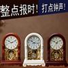 座钟台钟摆件客厅复古静音时钟中式老式摆钟大号报时欧式钟表