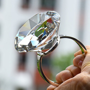 水晶超大钻戒玩具仿真假钻石，戒指道具模型，求婚七夕情人节表白礼物