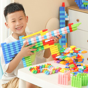 儿童塑料拼插火箭子弹头，积木拼装益智玩具，5幼儿园宝宝男孩女孩6岁