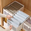 日式棉麻可视窗收纳盒网纱衣柜防潮整理箱储物箱折叠水洗收纳盒
