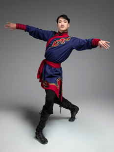 舞依恋2023新藏族(新藏族)舞蹈演出服男士套装，少数民族服装艺考蒙古舞蹈服