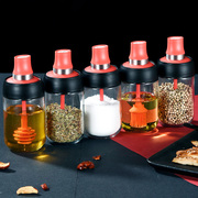 COCO可可勺盖一体厨房调味罐玻璃蜂蜜瓶餐厅分类调味瓶刷油瓶套装