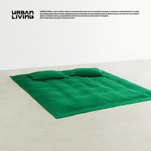 urbanliving床单单件纯棉，100全棉单人，三件套被单2023高端红色