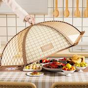 盖菜罩2023长方形餐桌罩子家用防苍蝇神器可折叠剩菜防尘罩伞