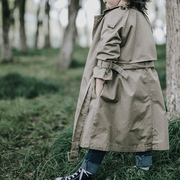 韩版儿童风衣女童2021风衣外套中长款女童洋气风衣中大童