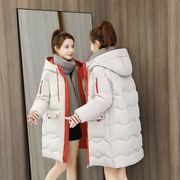 棉服女中长款2023韩版宽松冬季外套加厚棉袄，面包服棉袄棉衣潮
