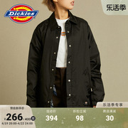 Dickies 春夏 工装休闲翻领长袖夹克外套男女情侣教练夹克