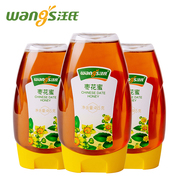 汪氏蜂蜜 纯正枣花蜜天然红枣蜜465g*3瓶组合装 新鲜野生土蜂蜜