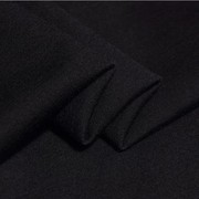 欧美黑色薄款精纺弹力纯色针织羊毛羊绒打底毛衣面料进口秋冬布料