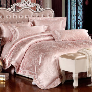 欧式床上用品贡缎i四件套，被套全棉床单，结婚庆床品4件套1.8米2.0米
