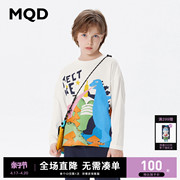 MQD童装儿童卡通长袖T恤24春季纯棉宽松打底衫男女童上衣