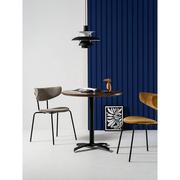 北欧创意折叠餐桌家用小户型金属，圆桌现代简约咖啡厅实木洽谈桌子
