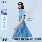 高品质天丝牛仔LILY夏季莱赛尔防晒中长款牛仔连衣裙